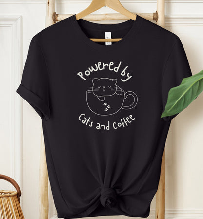 Powered by Cats and Coffee T-shirt