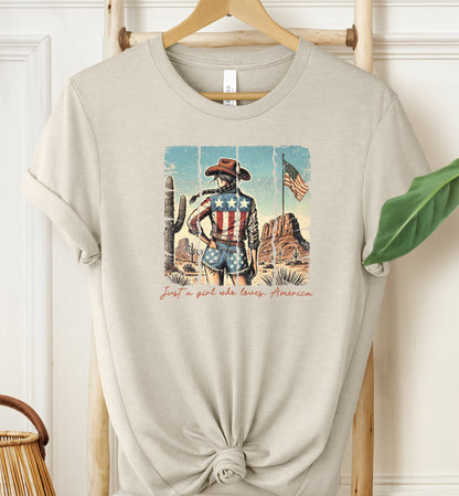 Just a Girl Who Loves America T-shirt