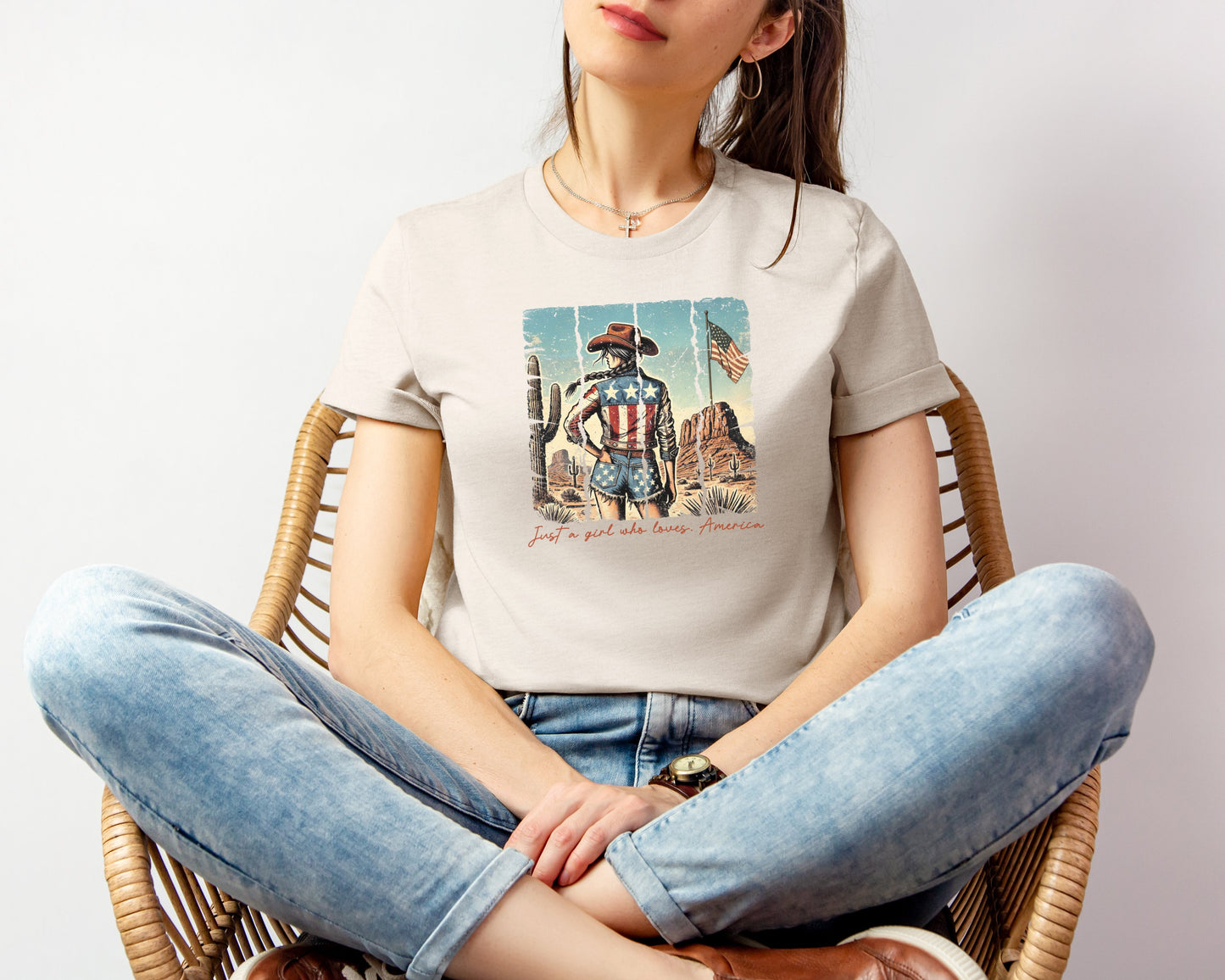 Just a Girl Who Loves America T-shirt