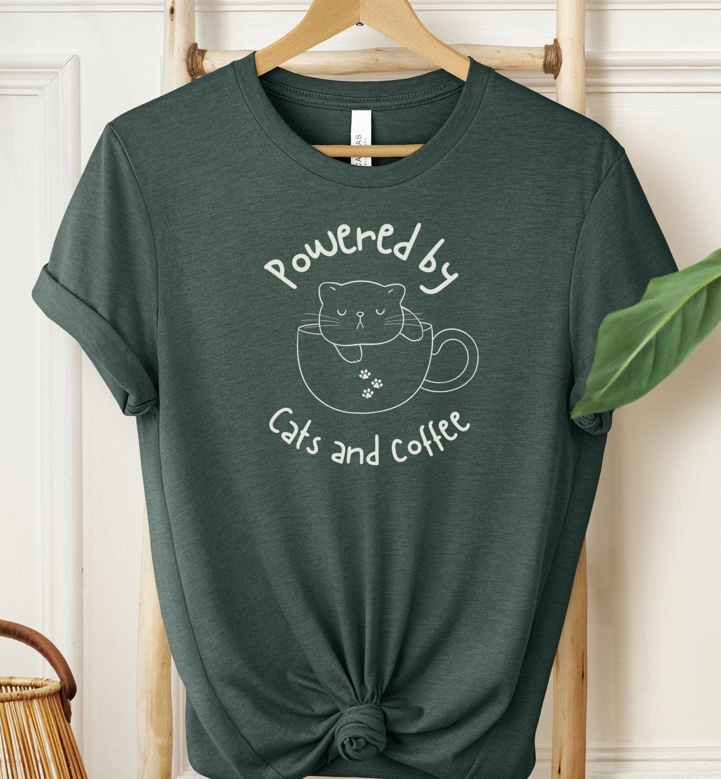 Powered by Cats and Coffee T-shirt