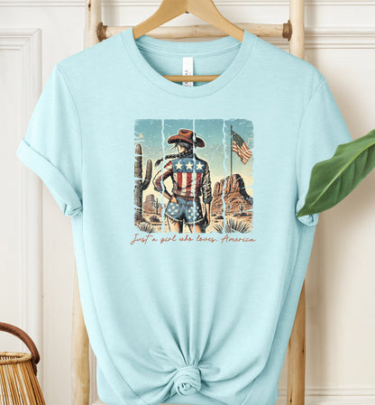 Just a Girl Who Loves America T-shirt