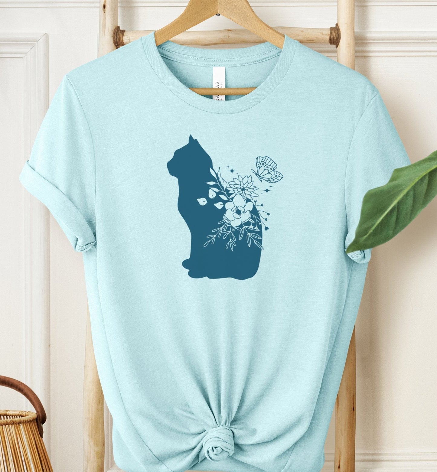 Boho Floral Cat T-shirt