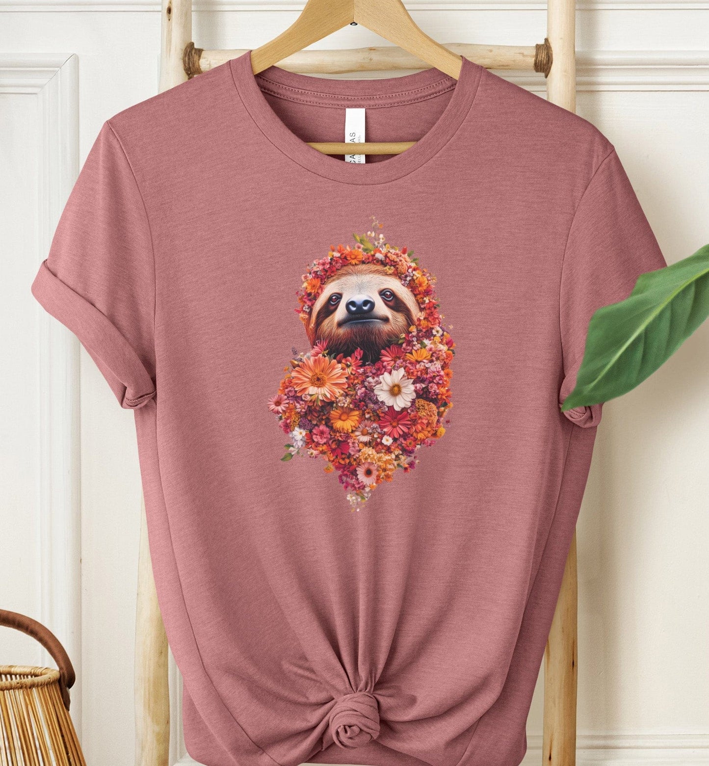 Floral Sloth T-Shirt