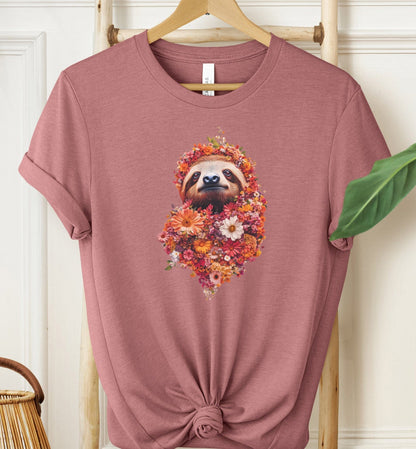 Floral Sloth T-Shirt