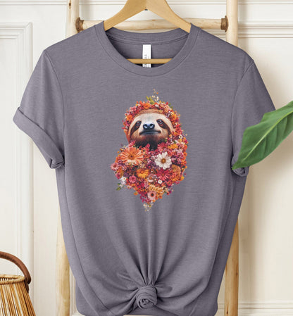 Floral Sloth T-Shirt