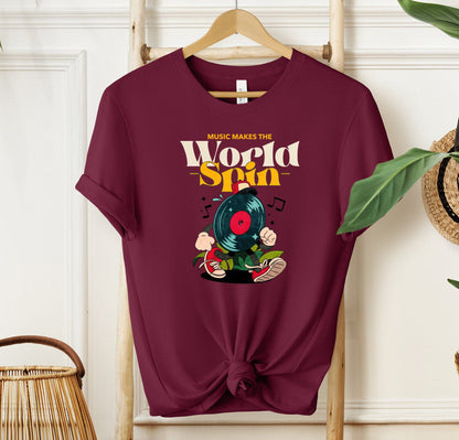 Music Makes The World Spin T-shirt