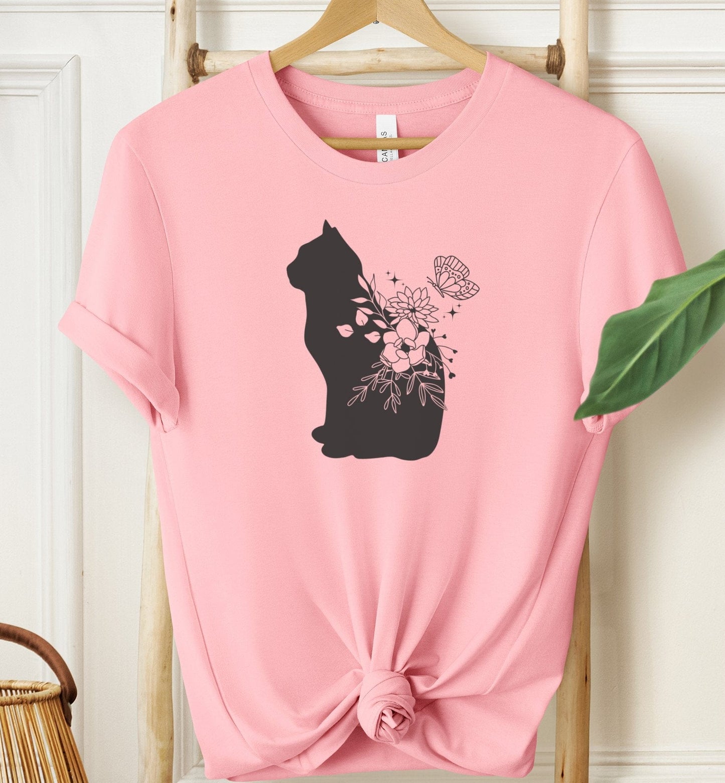 Boho Floral Cat T-shirt