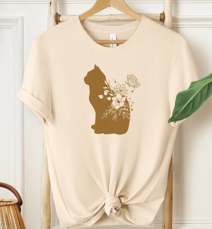 Boho Floral Cat T-shirt