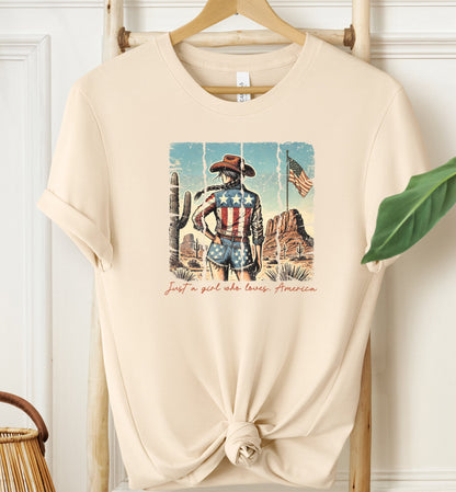 Just a Girl Who Loves America T-shirt