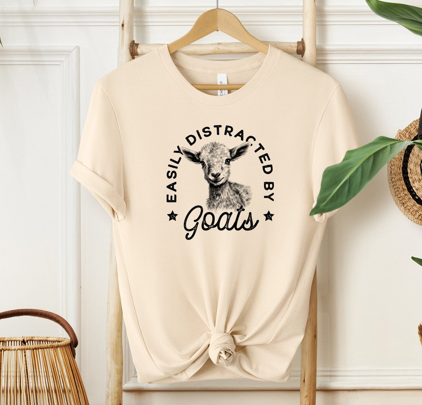 Easily Distracted By Goats T-shirt