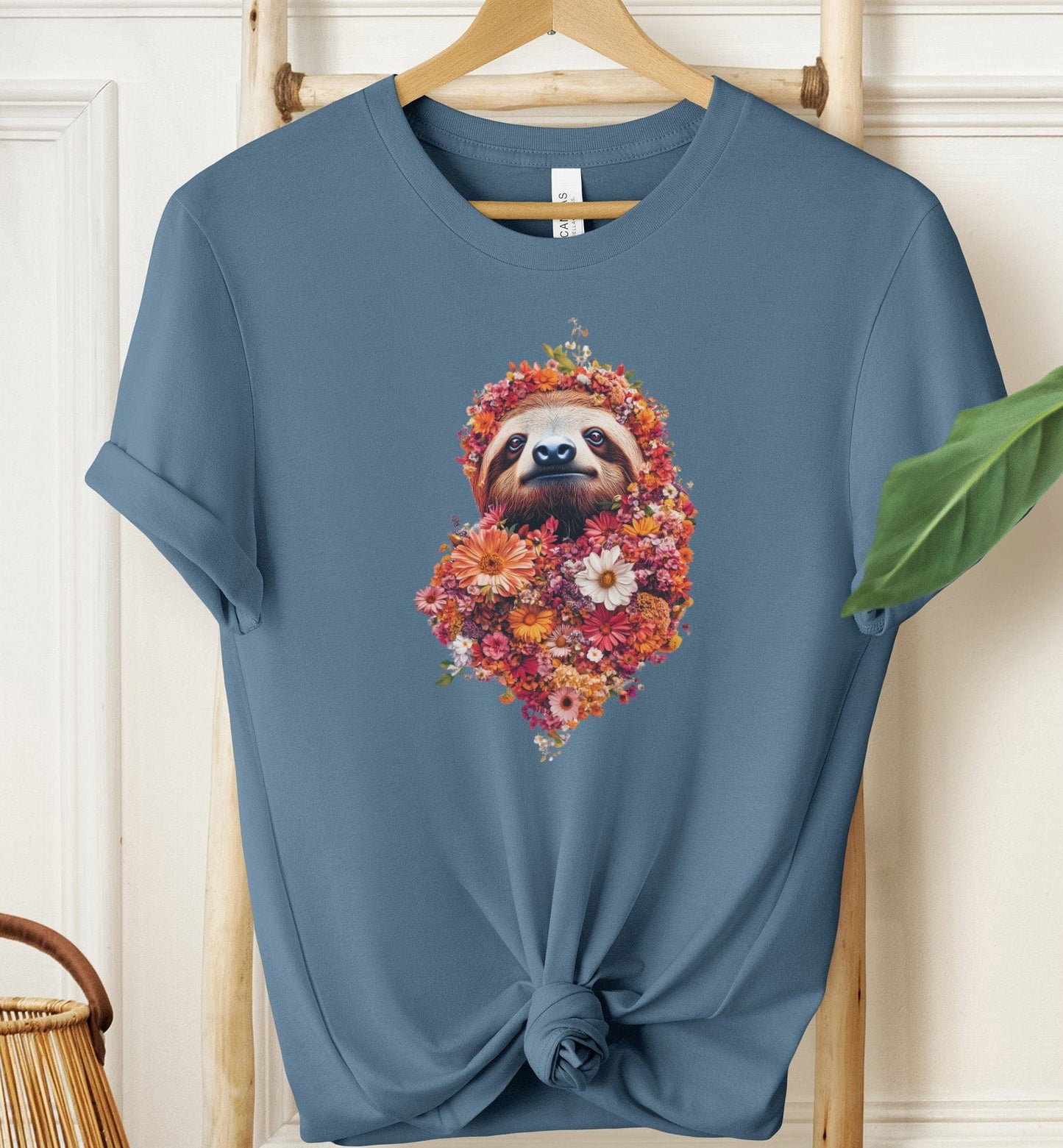 Floral Sloth T-Shirt