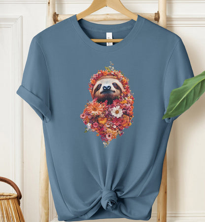 Floral Sloth T-Shirt