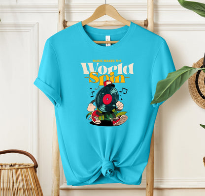 Music Makes The World Spin T-shirt