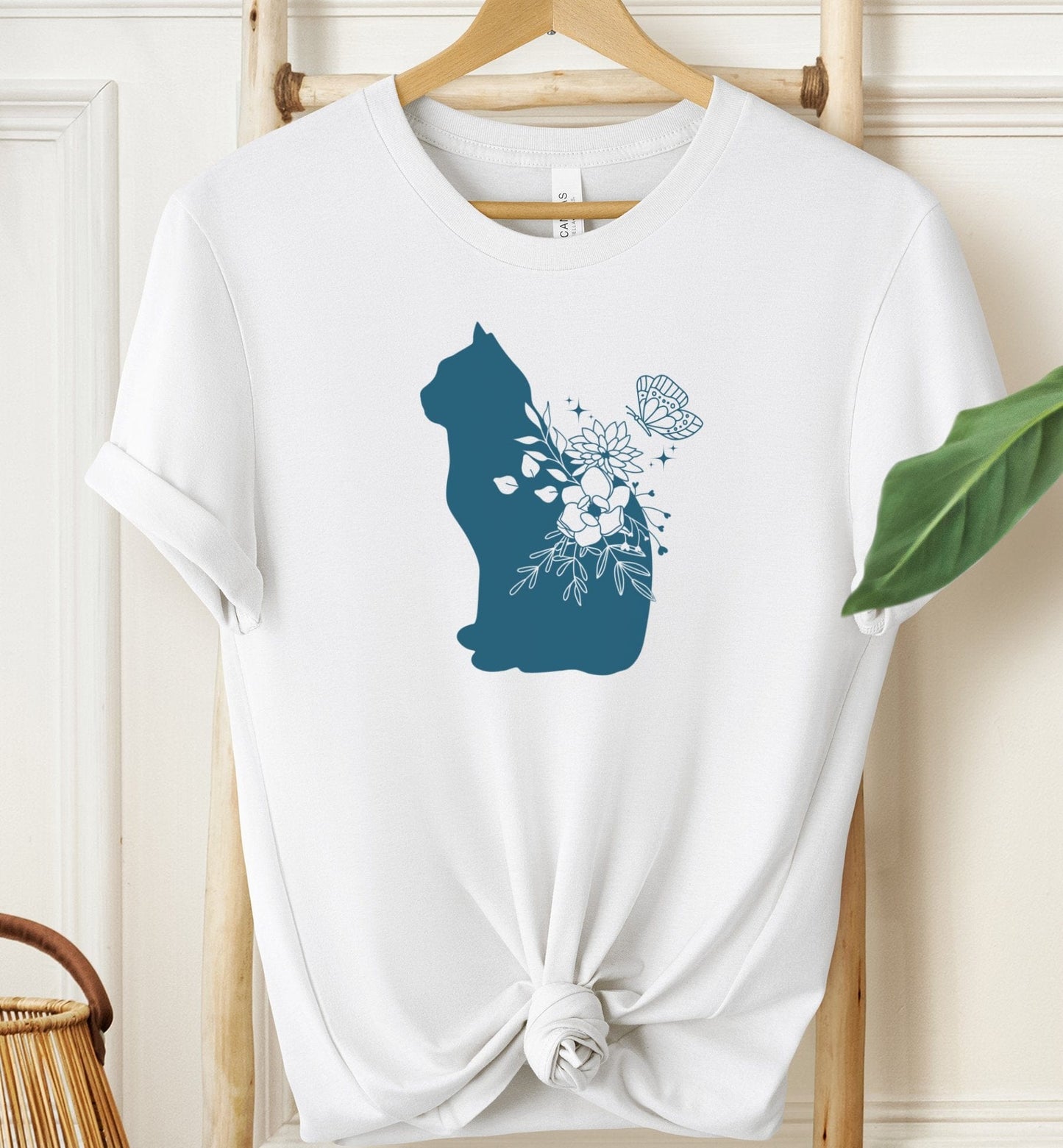 Boho Floral Cat T-shirt