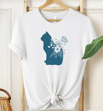 Boho Floral Cat T-shirt