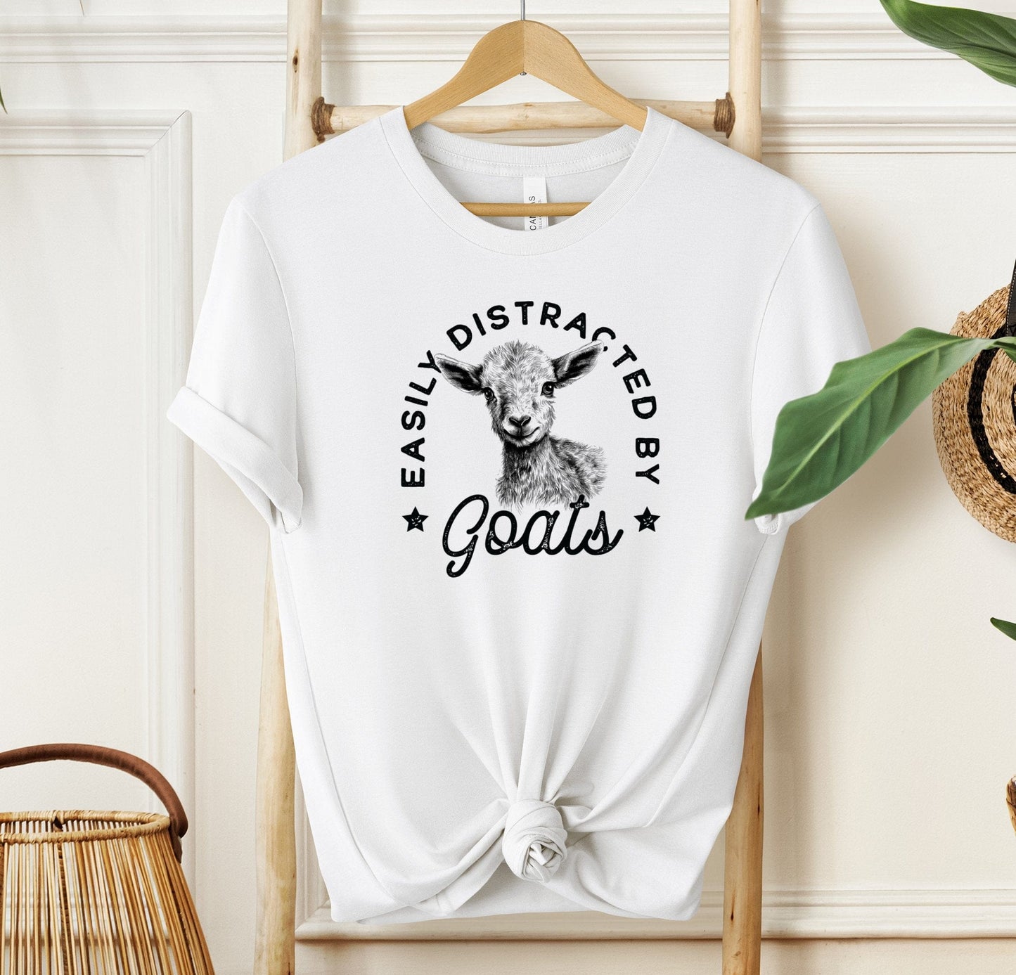 Easily Distracted By Goats T-shirt