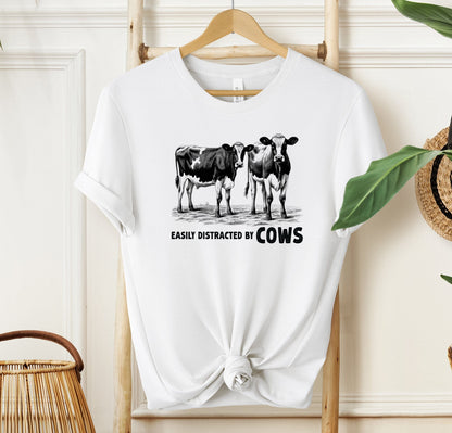 Easily Distracted By Cows T-shirt
