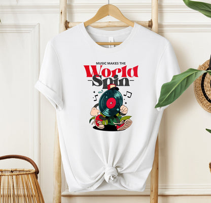 Music Makes The World Spin T-shirt