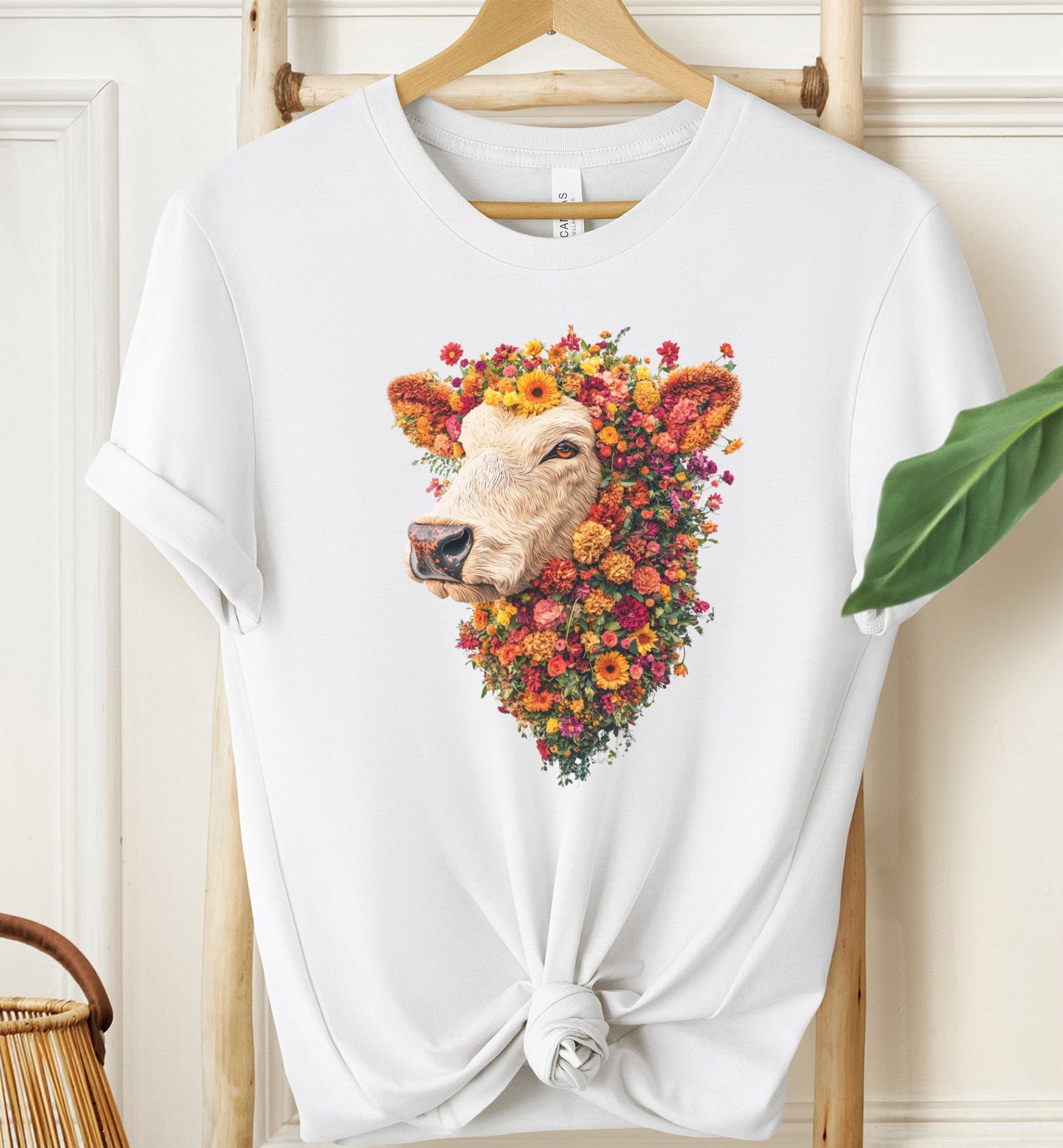 Floral Cow T-Shirt