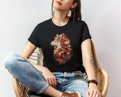Floral Wolf T-Shirt