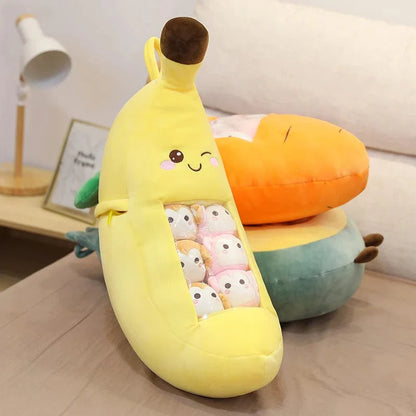 Fruit & Veggie Snack Plushie Bags