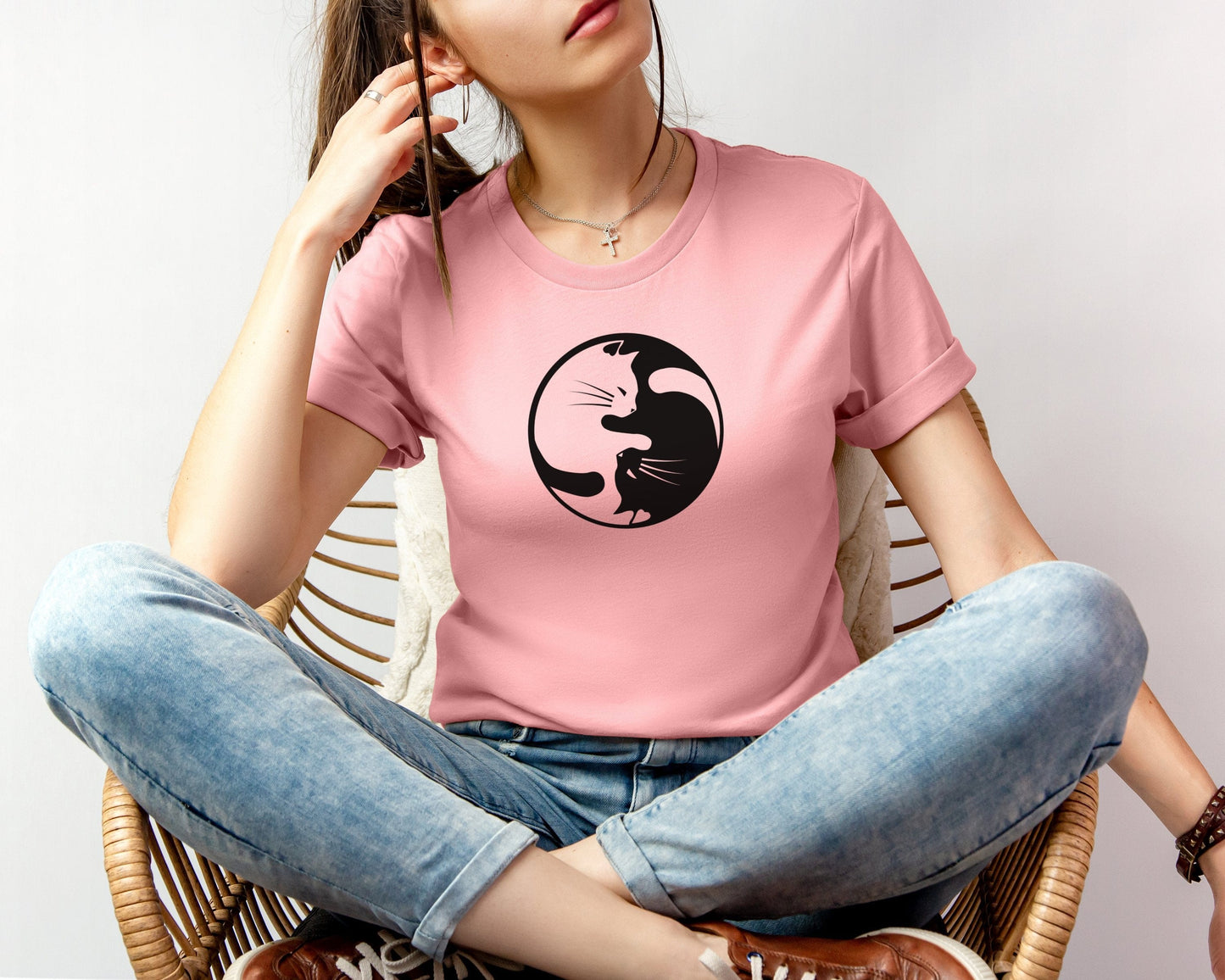 Yin Yang Cat T-shirt