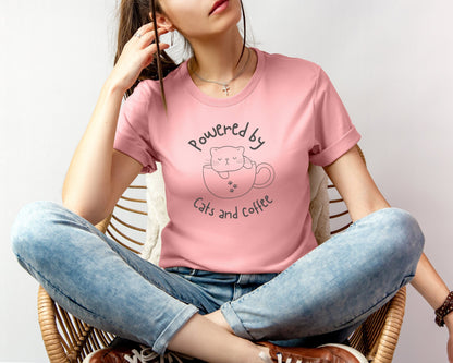 Powered by Cats and Coffee T-shirt
