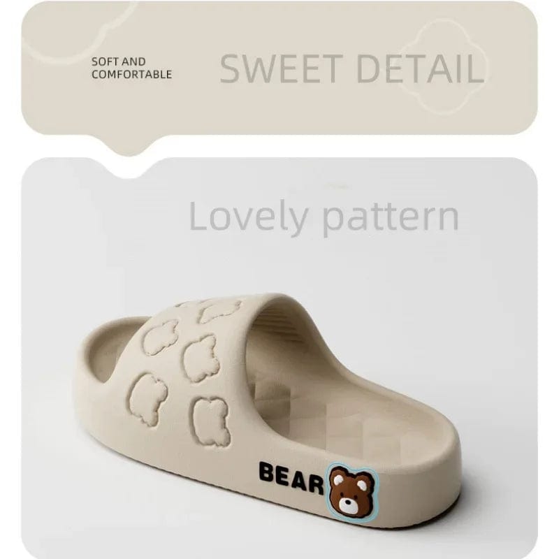 Bear Print Summer Slippers