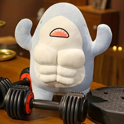 Adorable Muscle Shark Plushie