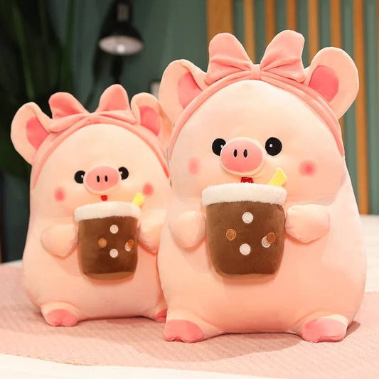 Boba Piggy Hug Plush