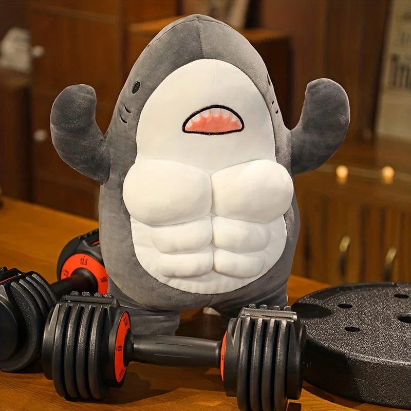Adorable Muscle Shark Plushie