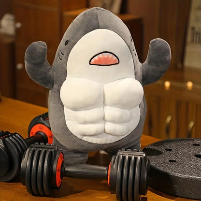Adorable Muscle Shark Plushie