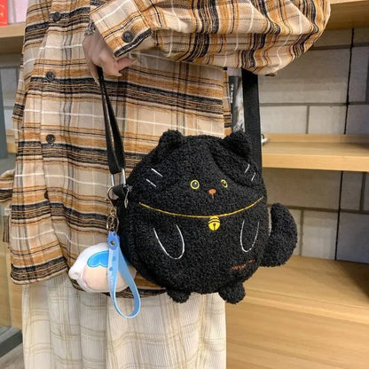 Cute Fluffy Cat Shoulder Purse