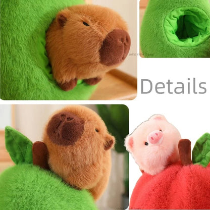 Capybara & Pig Fruit Plushies