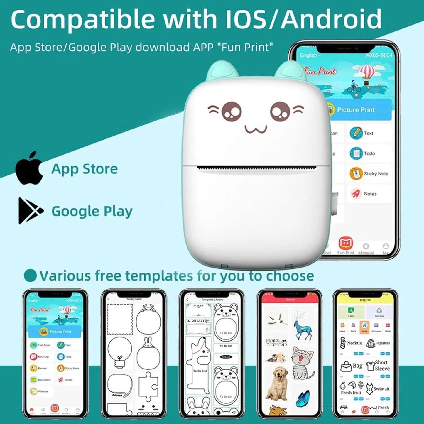 Cute Portable Thermal Printer