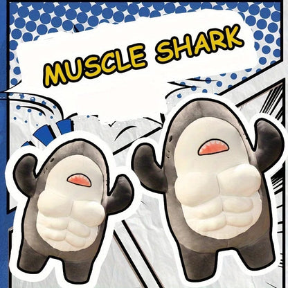 Adorable Muscle Shark Plushie