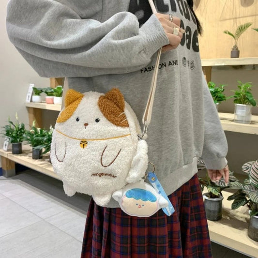 Cute Fluffy Cat Shoulder Purse