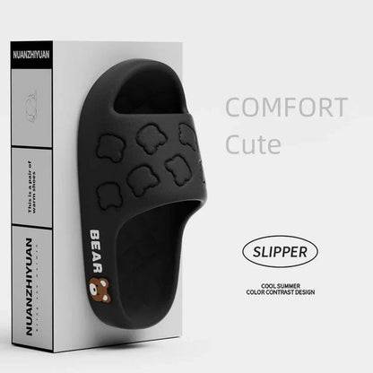 Bear Print Summer Slippers