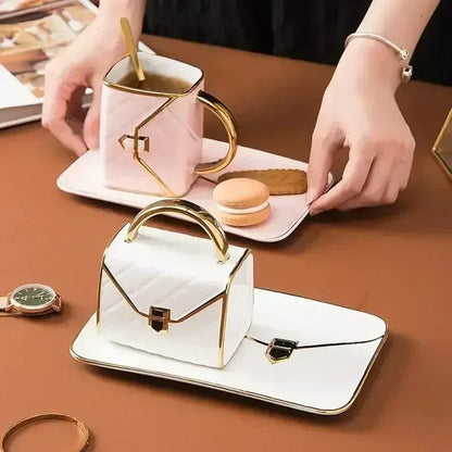 Handbag Style Cup and Saucer Set