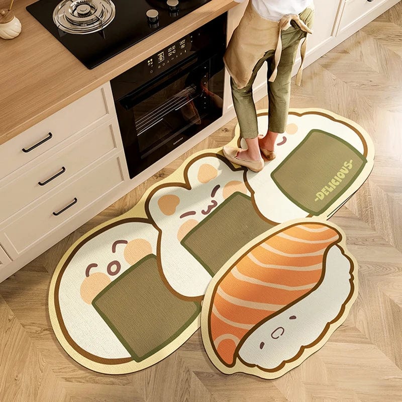 Cute Kitchen and Bathroom Mats