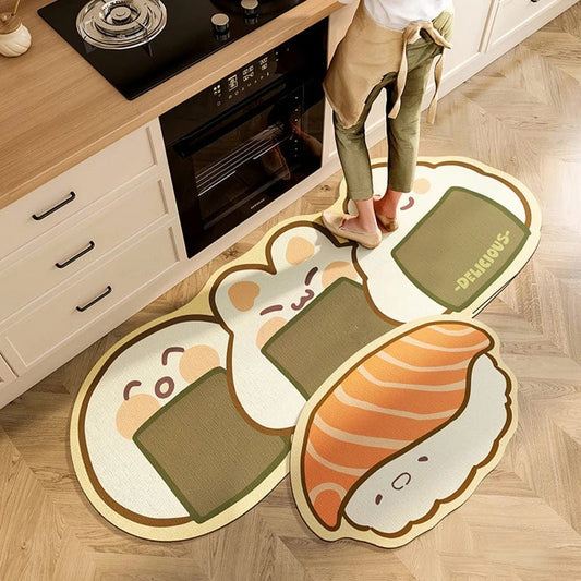 Cute Kitchen and Bathroom Mats