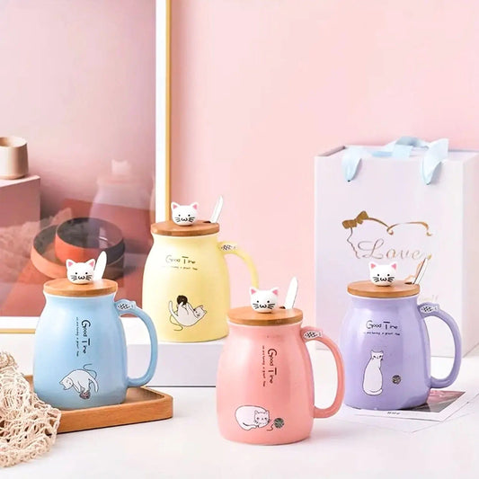 Cute Kitty Mug Set