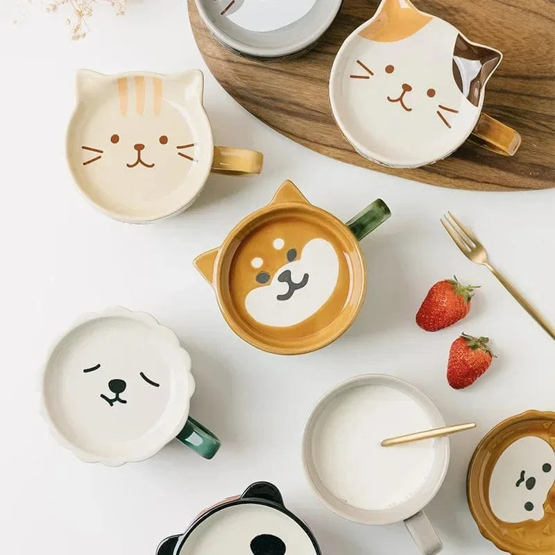 Cute Ceramic Animal Mugs