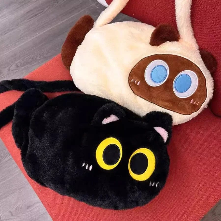 Kawaii Cat Plush Shoulder Bag