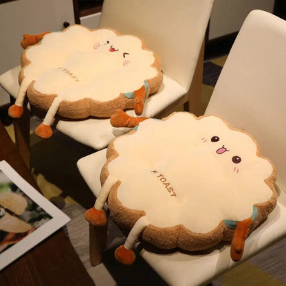 Plush Toast Chair Cushion