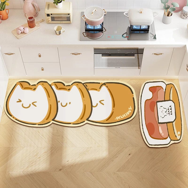 Cute Kitchen and Bathroom Mats