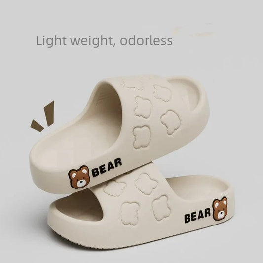 Bear Print Summer Slippers