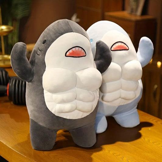 Adorable Muscle Shark Plushie