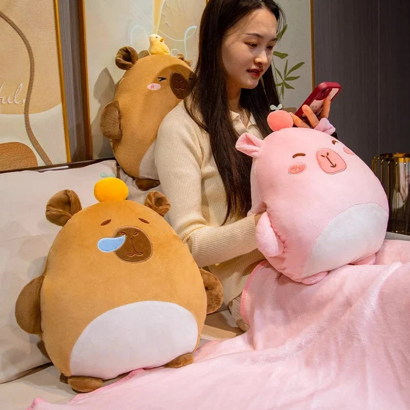 Cozy Capybara Snuggle Pillow