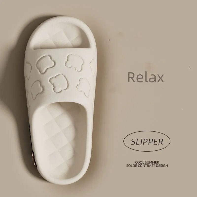 Bear Print Summer Slippers